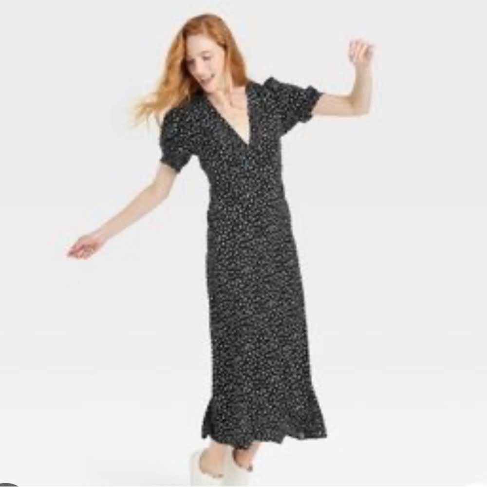 A new day midi dress - heart print - size small